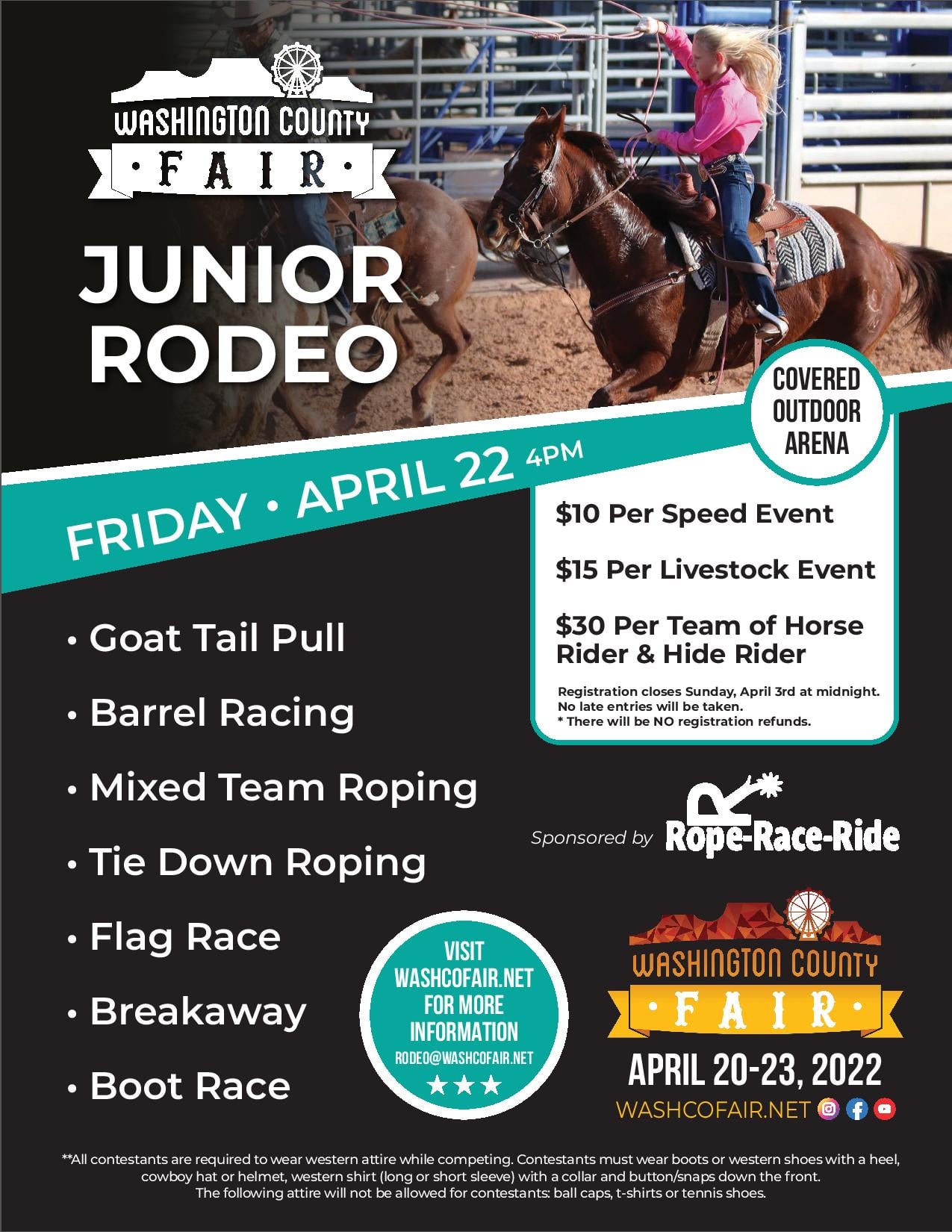 RopeRaceRide Roping, Barrel Racing, and Rodeo Events